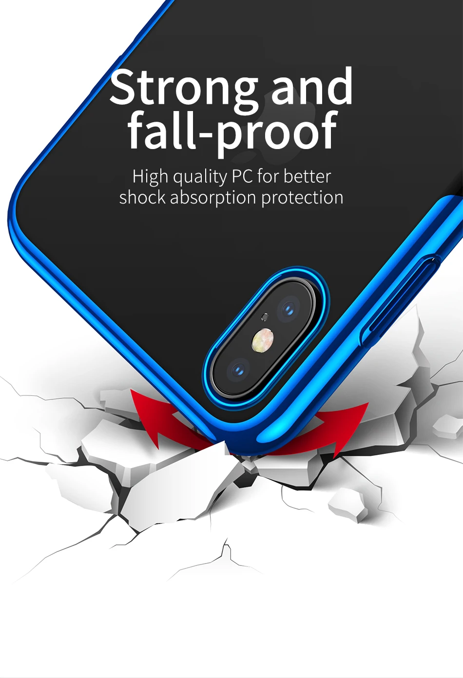 Прозрачный чехол Baseus для iPhone Xs Max Xr Xsmax, роскошный жесткий защитный чехол из поликарбоната, задняя крышка Fundas