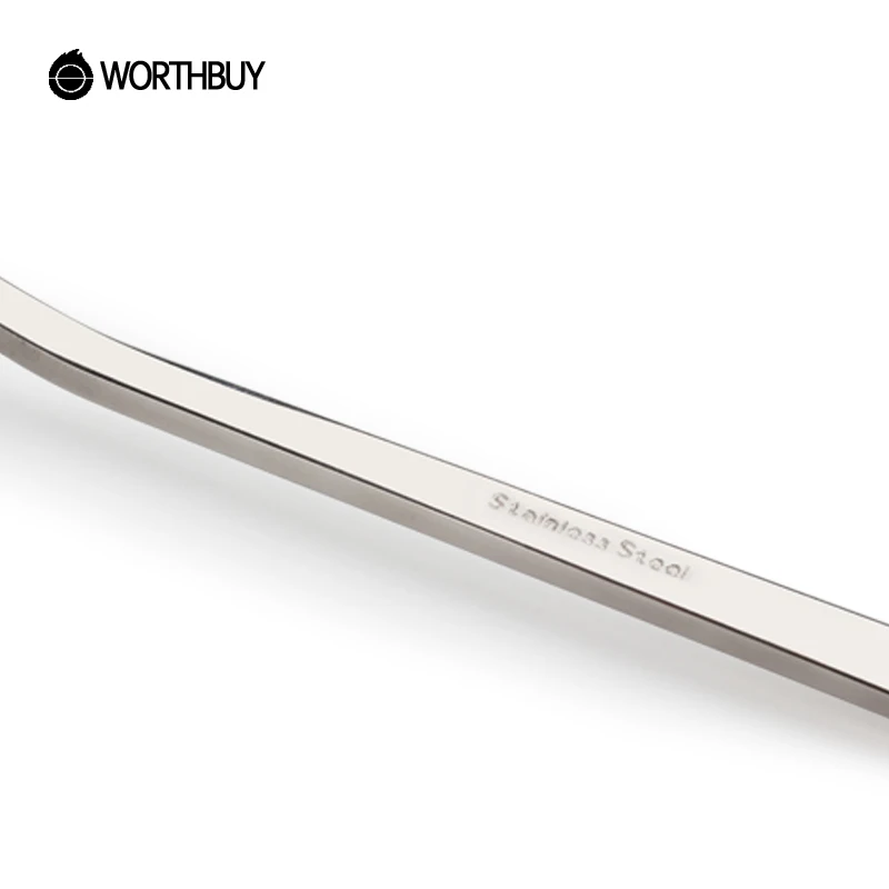 

WORTHBUY Western Stainless Steel Dessert Spoon With Long Handle Salad Ice Cream Spoon Kitchen Accessories Tea Coffee Scoops
