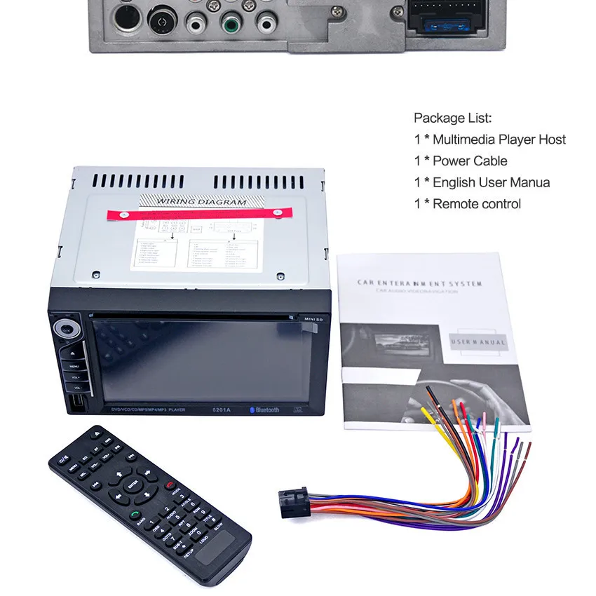 Новый Авторадио Авто Радио 12 в Bluetooth стерео тире 2 Din FM Aux вход приемник SD USB MP3 MMC WMA DVD