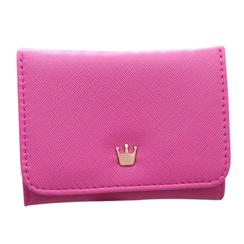 hot pink Valink, новинка, кошелек для женщин, кошелек, бумажник с отделением для монет, кошелек на молнии, женский короткий кошелек, Женский кошелек из спилка, маленький кошелек - Цвет: hot pink
