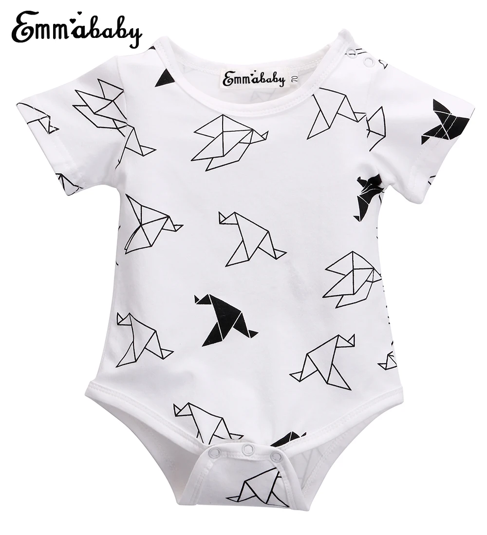 Hot Newborn Baby Girls Boys Origamibirds Rompers 1PCS Jumpsuit Clothes Outfits | Мать и ребенок
