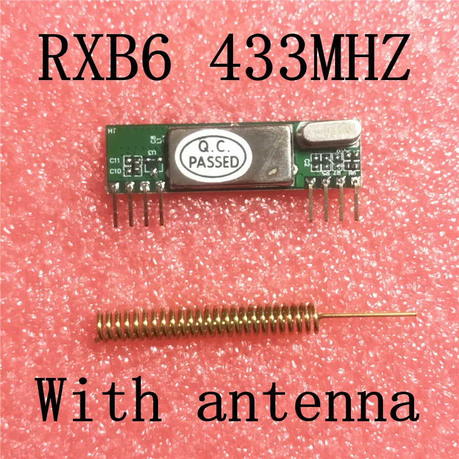 5 шт. X RXB6 433 МГц Супергетеродинный беспроводной модуль приемника с антенной