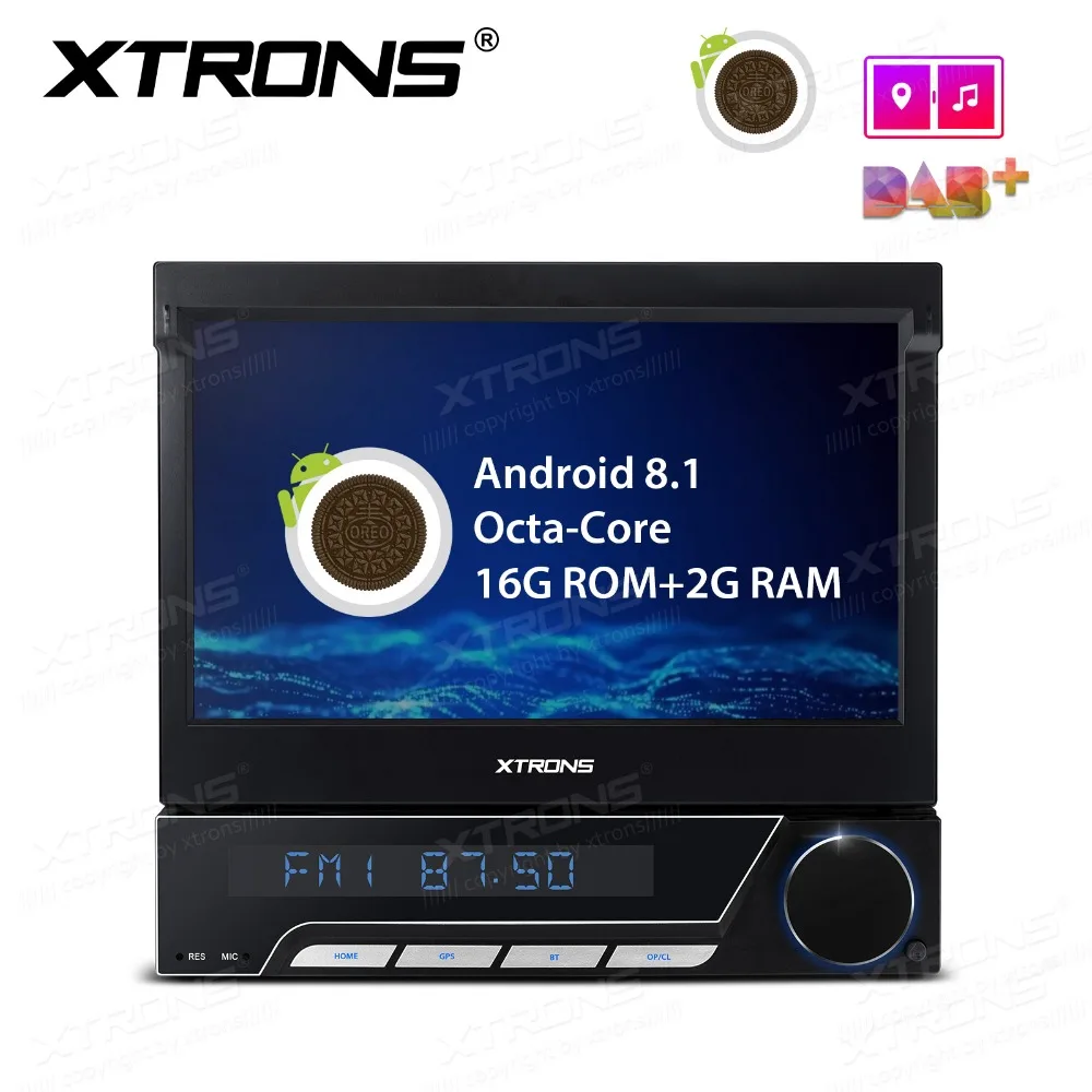 XTRONS Универсальный 7 дюймовый Android 8 1 один Din радио Авто Стерео DVD плеер MP4 MP3 OBD2 DAB + GPS