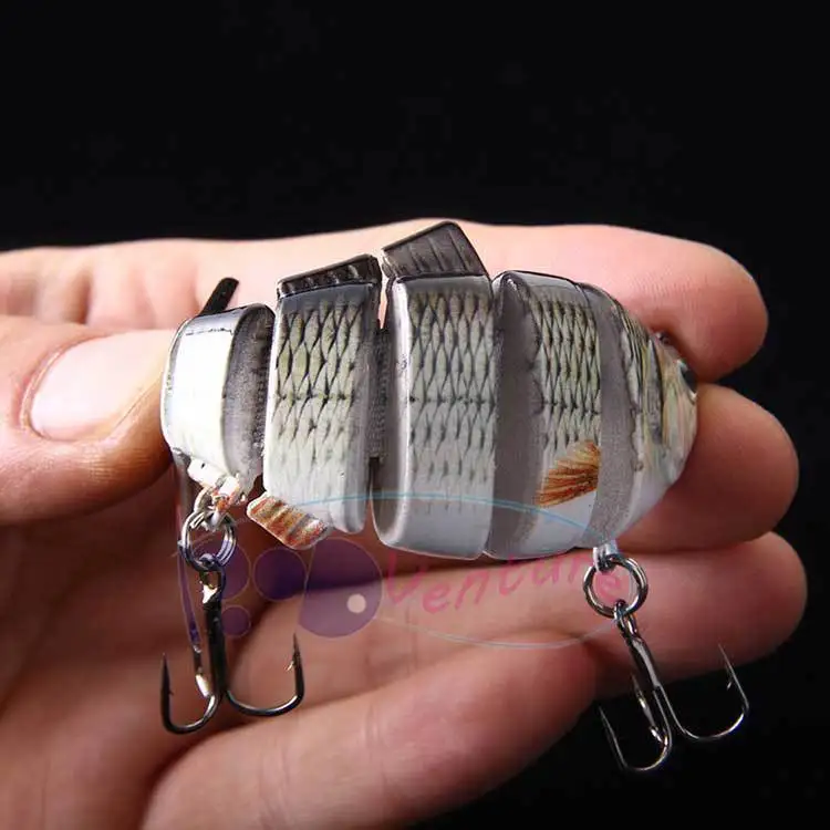 Venture 2pcs/lot 102mm/17g Hard Fishing Baits 6 Segment Wobbler VIB Swimbait with 6# Hook Treble | Спорт и развлечения