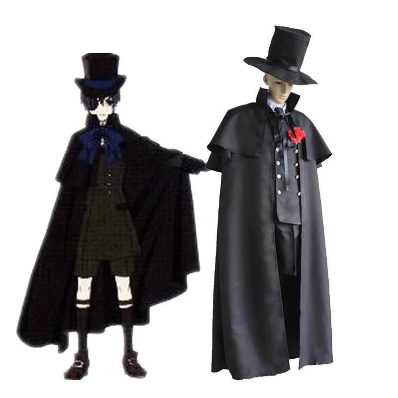 Черное платье для похорон дворецкий Ciel Phantomhive костюм на Хэллоуин карнавальные