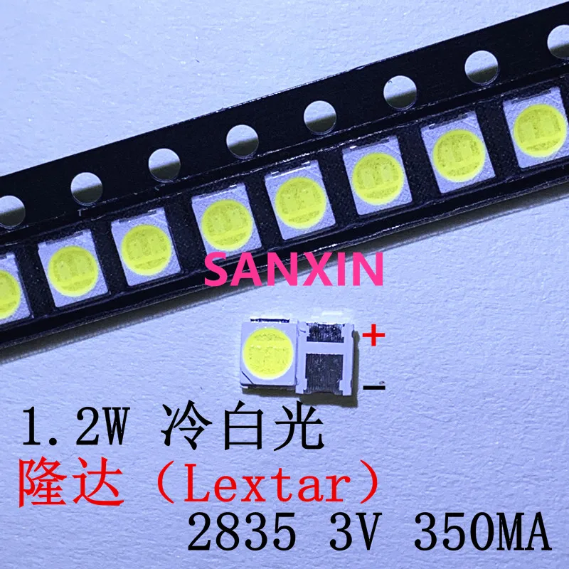 Светодиодная подсветка LEXTAR 50 шт. оригинал 2835 3528 3 в 2 Вт SMD светодиодный для ремонта