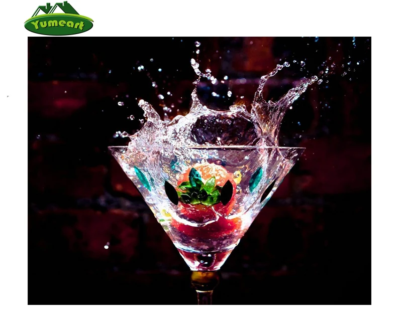 5D DIY алмазная живопись коктейль вино вышивка бокалы крестиком Стекло Стразы