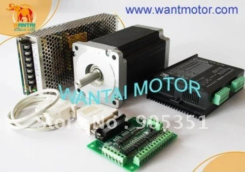 Дешевый ЧПУ! Шаговый двигатель Wantai Nema 34 85BYGH450C 012 1600oz in + Драйвер DQ860MA 7.8A 80V 256 Micro CNC