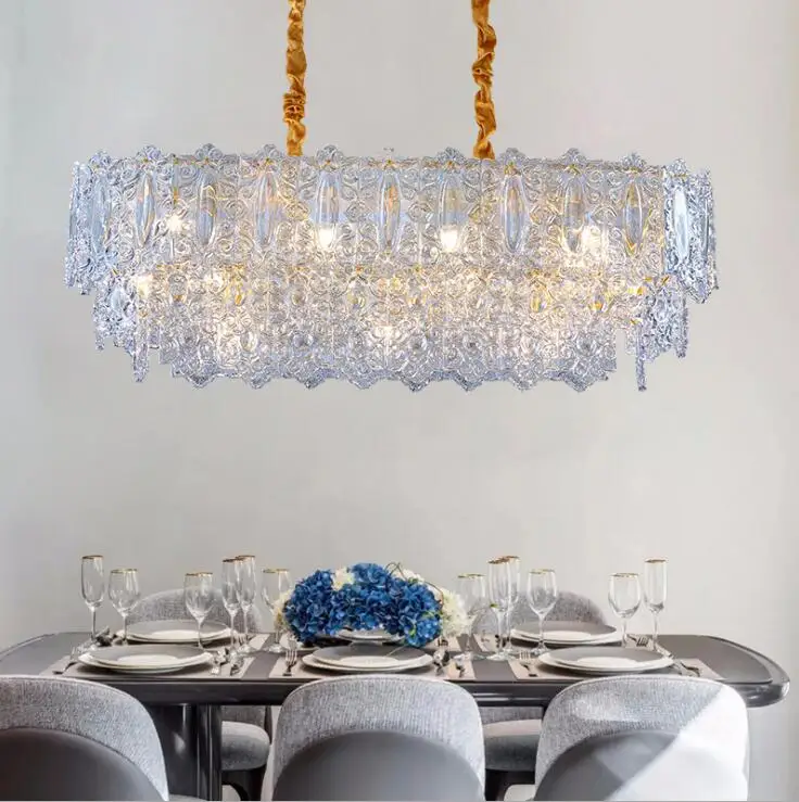 Hong Kong style light luxury palace crystal living room lighting postmodern atmosphere restaurant designer lamp | Лампы и освещение