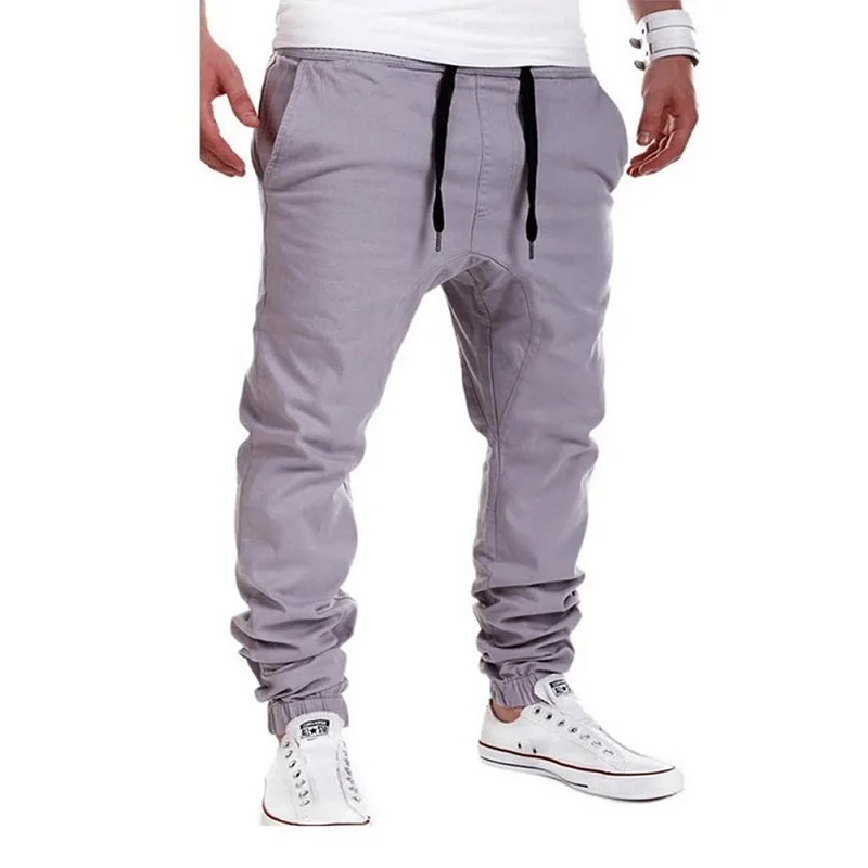 2018 мужские s джоггеры Брендовые брюки повседневные однотонные Jogger хаки черные