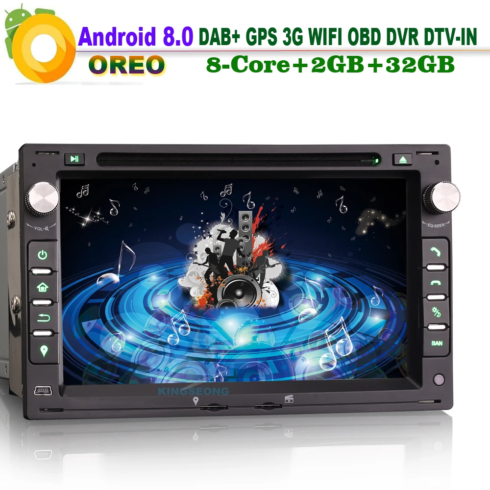 8-Kern Android 8 0 DAB + авторадио радио RDS DVD DVB-T2-IN Bluetooth Navi CAM-IN GPS автомобильный CD плеер для VW
