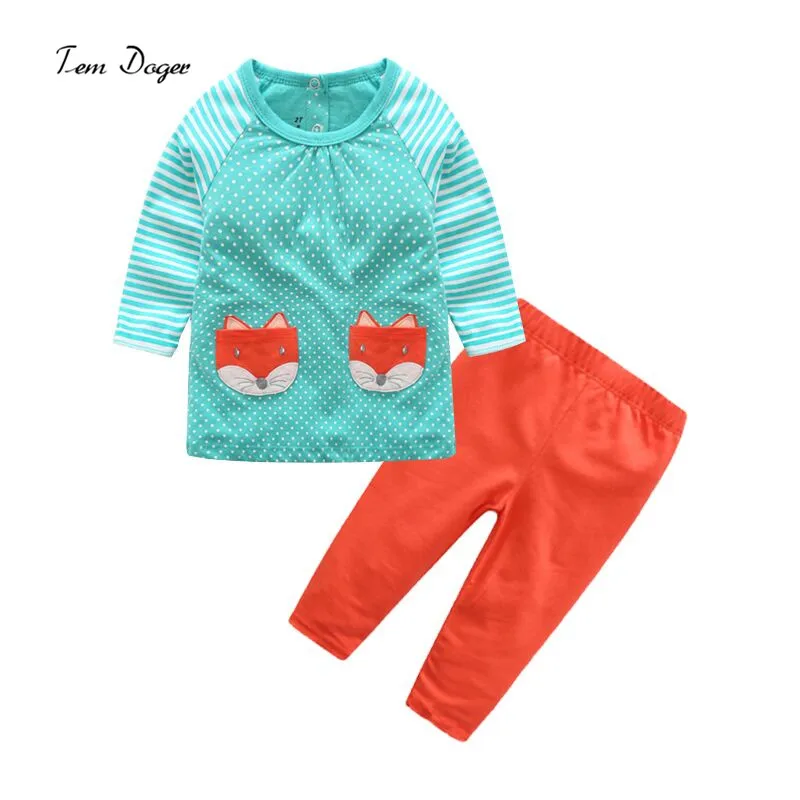 Одежда для малышей комплекты Демисезонный маленьких мальчиков девочек футболка