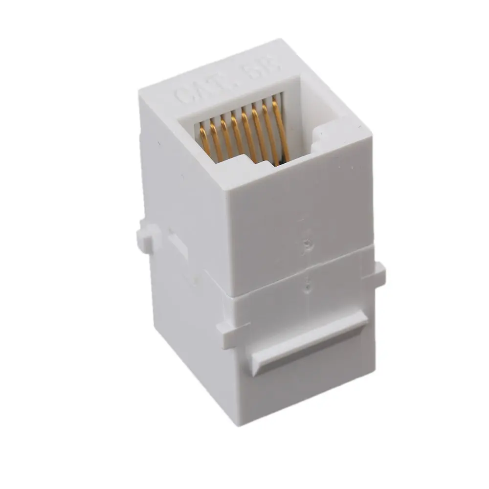 Белая женская и модель CAT5 RJ45 Ethernet Keystone переходник для гнезда миниджек Pack из 5 шт.|Соединители| |