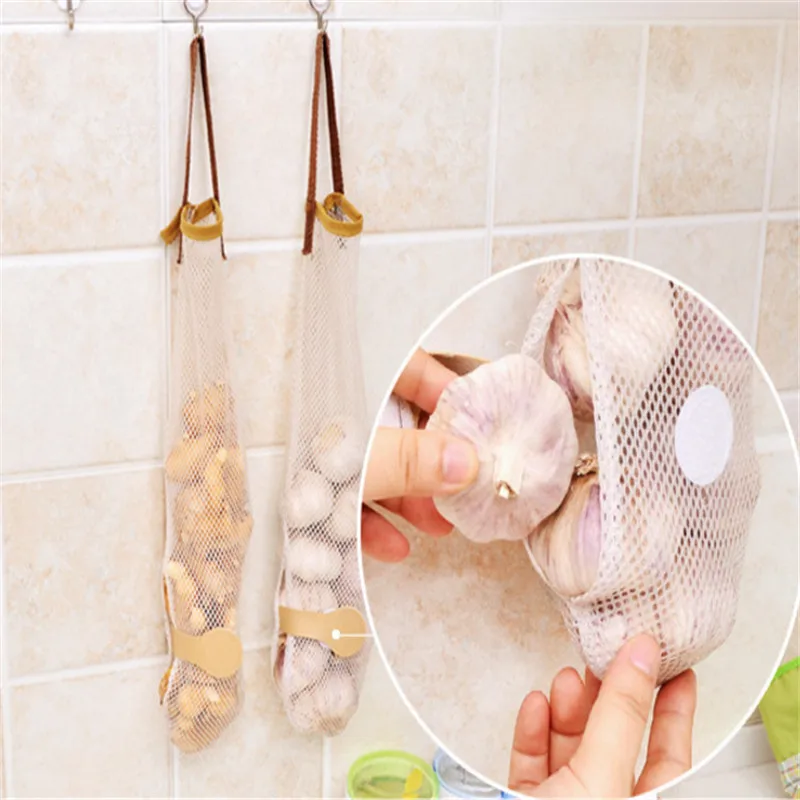 1 шт. Кухонные гаджеты новая сетчатая дышащая подвесная сумка фрукты и овощи