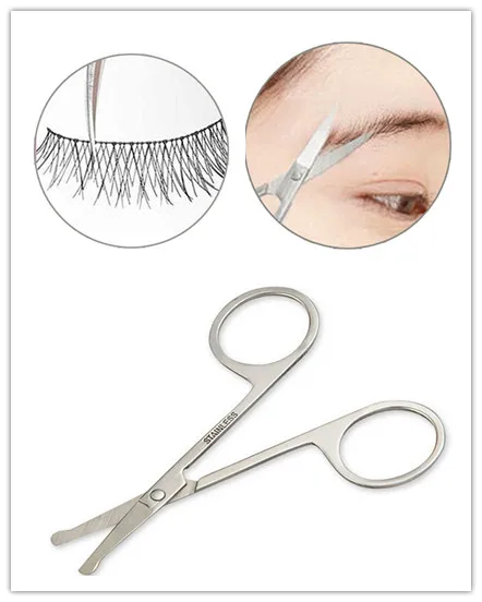 1 шт. пинцет для стрижки бровей и носа круглые безопасные ножницы из нержавеющей