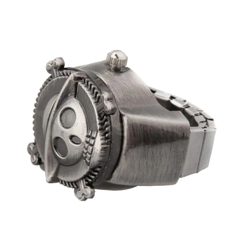 Винтажные милые пиратские металлические карманные часы с черепом и кольцом для