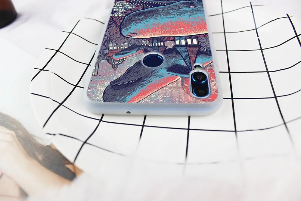 Watercolor whales Honor 20i 10i Phone Case Silicone Cover for Huawei 10 9 lite 8a 8X x10 9a 7A Pro 30 30s | Мобильные телефоны и