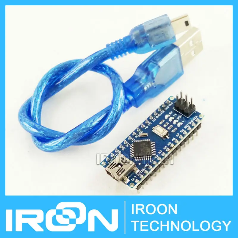 1 шт. Nano 3 0 контроллер совместим для arduino nano CH340 USB драйвер с кабелем|controller control|controle