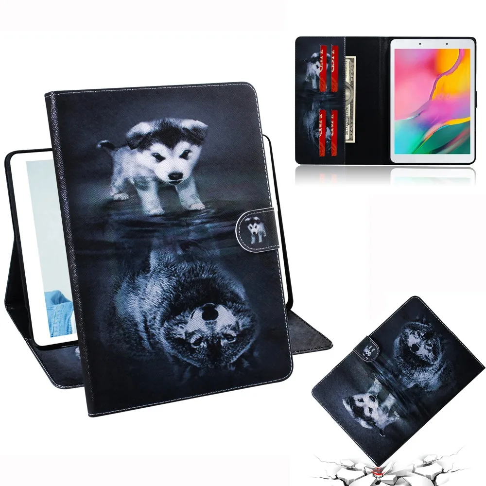 Флип-Стенд кожаный чехол для Samsung Galaxy Tab A 8,0 SM-T290 T295 T297 " планшет Coque+ пленка+ ручка