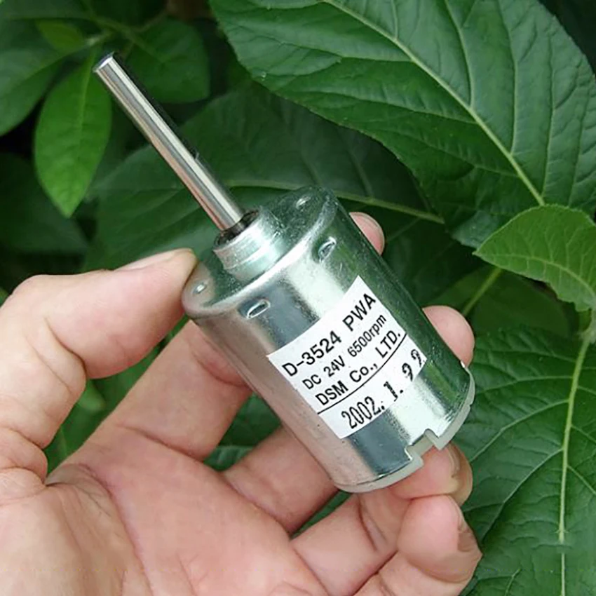 1 шт. DC24V 6500RPM Высокий крутящий момент 545 двигатель с 6 мм вала длинная ось