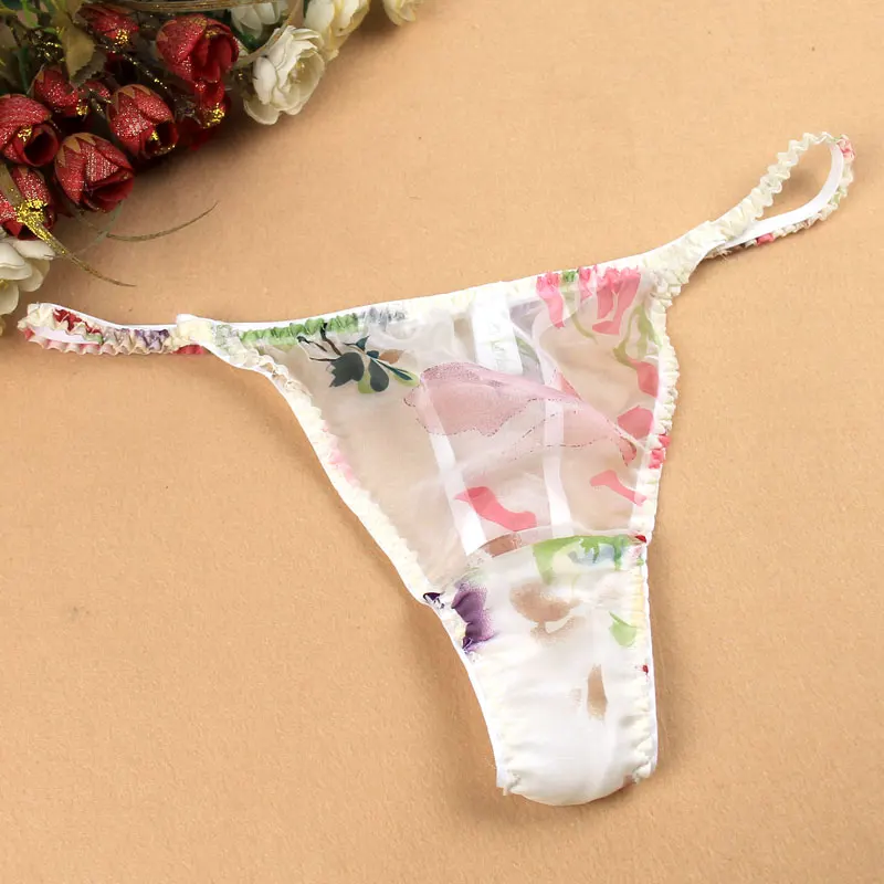 Женские стринги из чистого шелка 100% шелк тутового шелкопряда с низкой талией