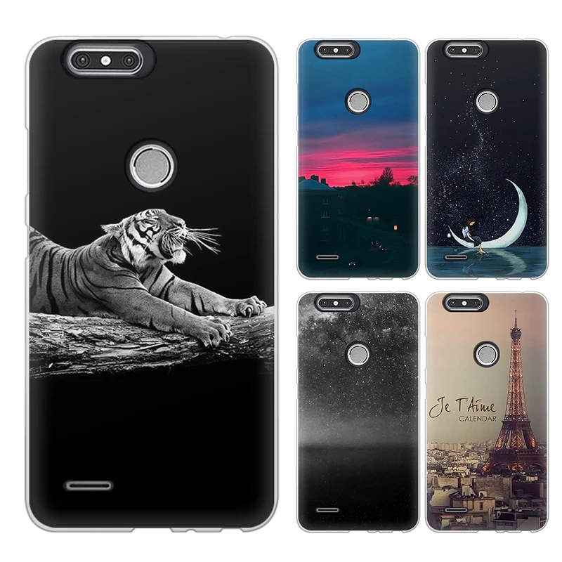 iTien Elegant Cartoon Cool Design Protect Silicone Case For ZTE Blade Zmax Z982 Cover Gel Skin Printing Rubber Pouch Shell |