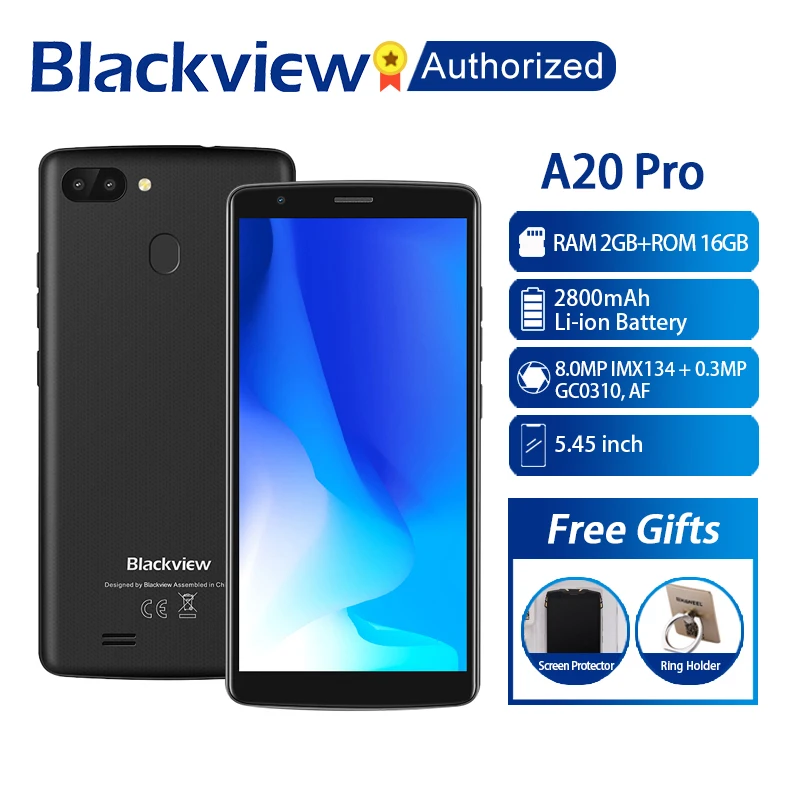 BLACKVIEW A20 Pro Телефон 2 Гб оперативной памяти 16 встроенной смартфон 5 &quot18:9 полный