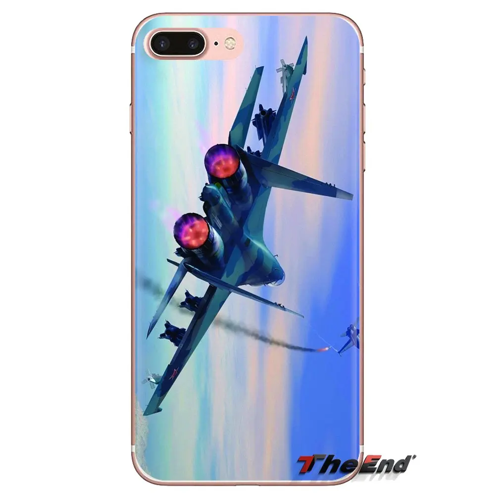 Russian Sukhoi 27 Aircraft Transparent Soft Shell Case For Samsung Galaxy S3 S4 S5 Mini S6 S7 Edge S8 S9 S10 Plus Note 3 4 5 8 9 |