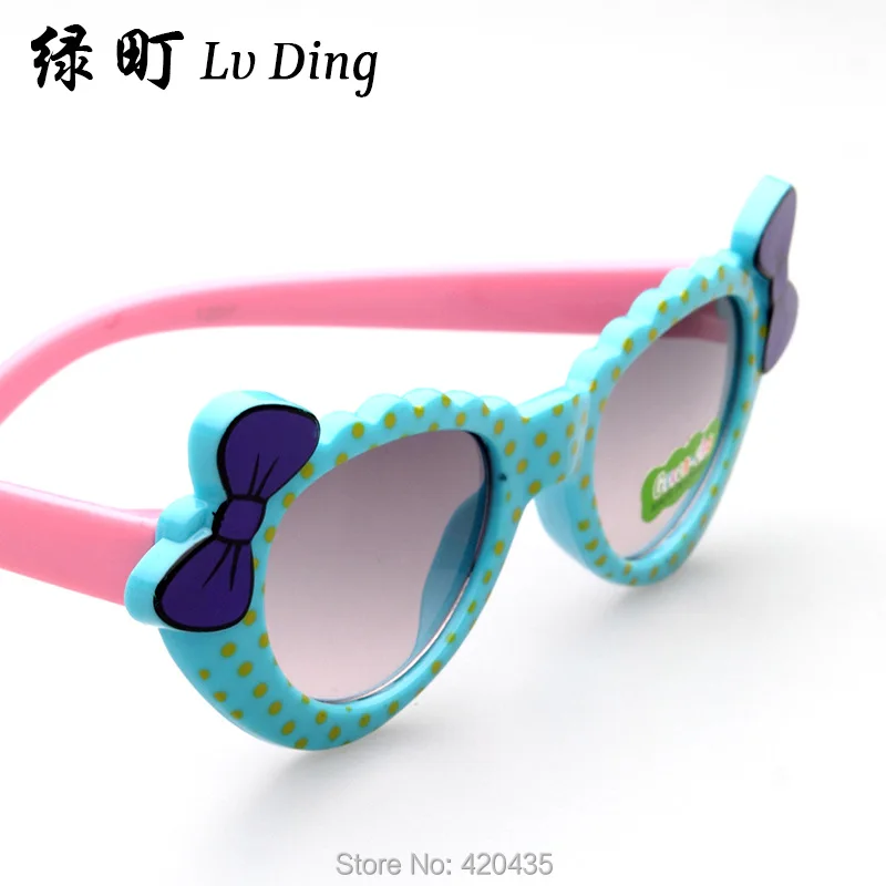 Free Shipping High Quality Anti-UV 400 Protective Eyewear Sunglasses Children Kids Boys Girls Colorful Cartoon Bow Glasses sg175 |