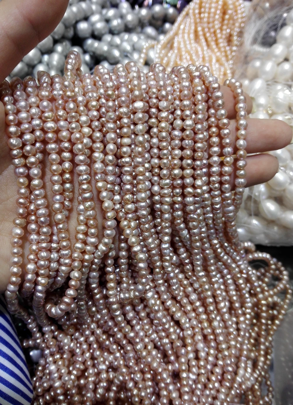 Натуральный пресноводный жемчуг 2 3 4 мм светильник фиолетовый натуральный бусины