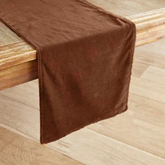 coffee Essie Home 12 цветов на выбор матовой замшевой кожи; обувь высокого класса Настольная дорожка зеленого цвета морской волны Скатерти Настольная дорожка Подставка для столовых приборов - Цвет: coffee