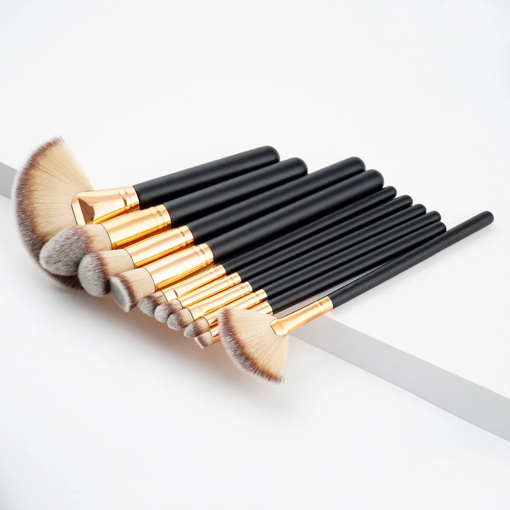Kimuse 10 шт. brochas maquillaje ручка макияж кисточка для тональной крем-пудры Румяна контуринг лица Косметическая Кисточка для бровей
