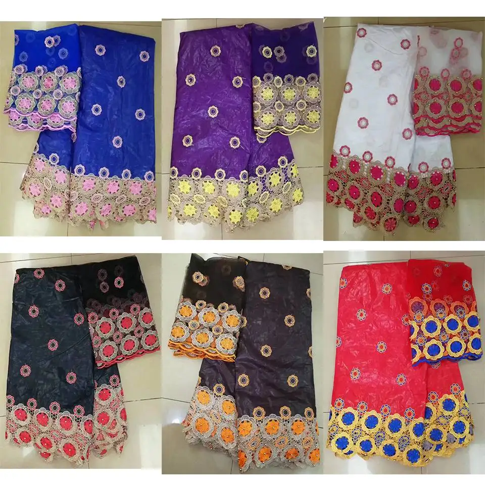 5 ярдов Африканский бассейн кружева белый с 2 французский чистая высокого