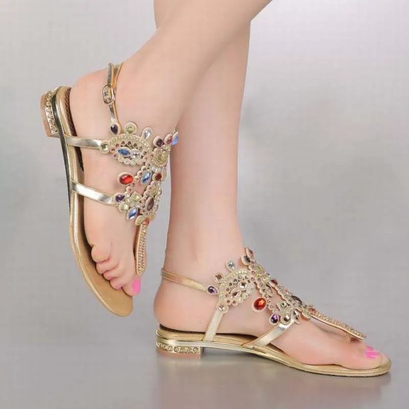 

Роскошные женские сандалии-гладиаторы, большие размеры Size34-44, 2018