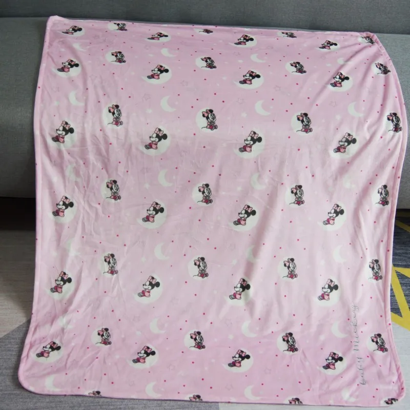 Minnie Double 80x100 Дисней мультфильм Микки Минни Маус запутанное детское одеяло s мини пледы 70x100 см маленькое одеяло для ребенка на кровать кроватка самолет автомобиль - Цвет: Minnie Double 80x100