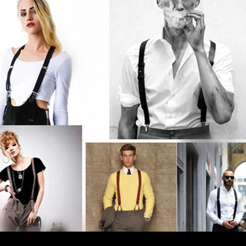 Mantieqingway Suspenders for Men Hot Sale Blue &amp Brown Braces Women Wedding Party Strap Leisure Mans Tirantes | Аксессуары для