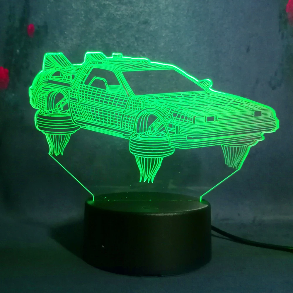 Крутой автомобиль 3D ночник светодио дный USB заряд дистанционного/Touch 7 цветов дети