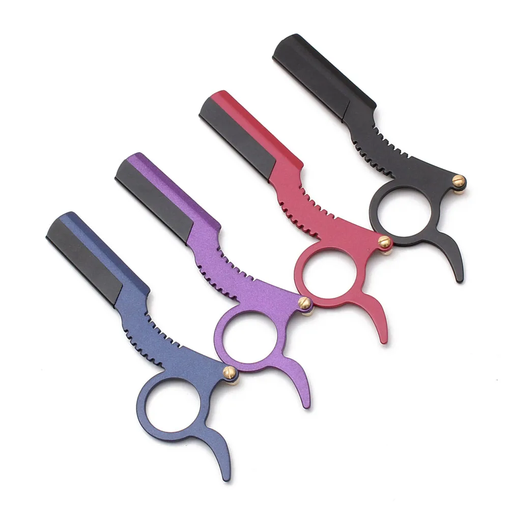 

50Pcs 12.7cm Engraving Logo Wholesale Razor Shaving Barber Tools Hair Razor Add Blades Shaving Knife Hair Removal Tools C6111