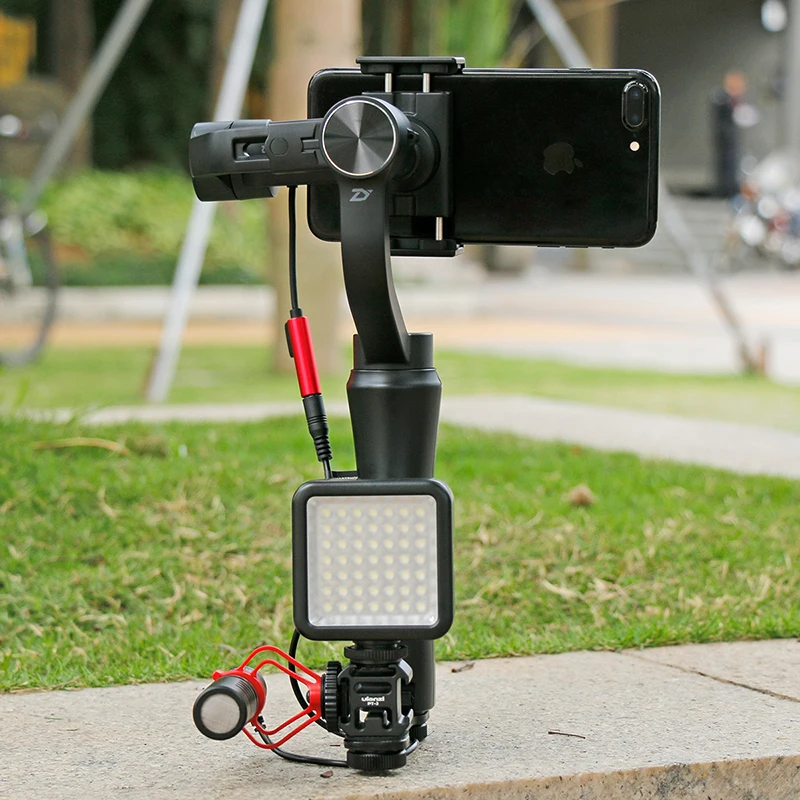 Штатив для смартфона Zhiyun Smooth 4 Q/DJI OM 4/OSMO Mobile 2/Feiyu Vimble 2 светодиодный