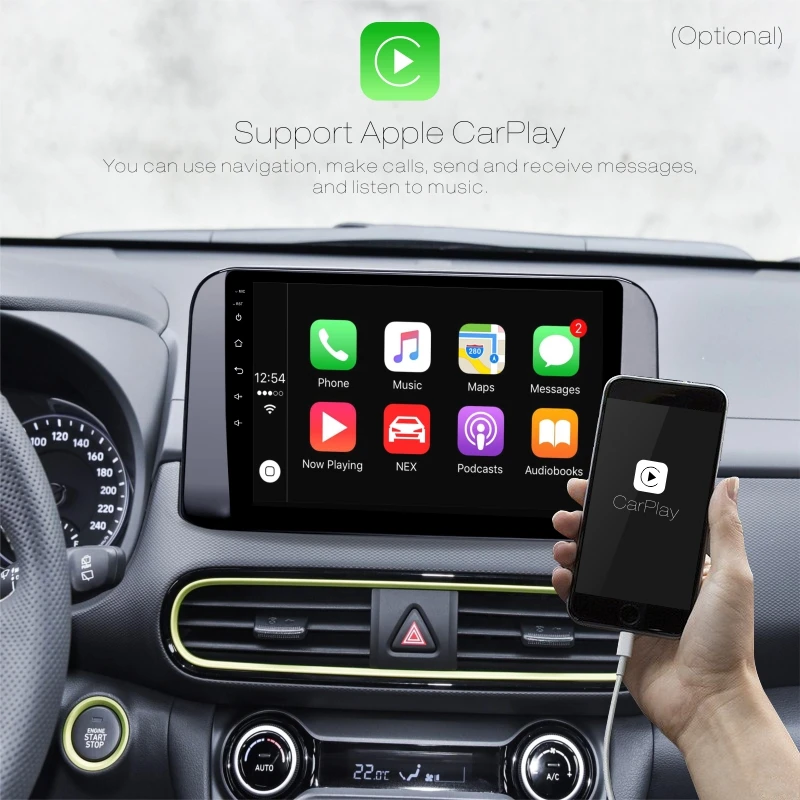 Dinpei Android 9,0 автомобильный Радио мультимедийный плеер для hyundai Kona Encino gps навигация Wifi видео carplay androidauto