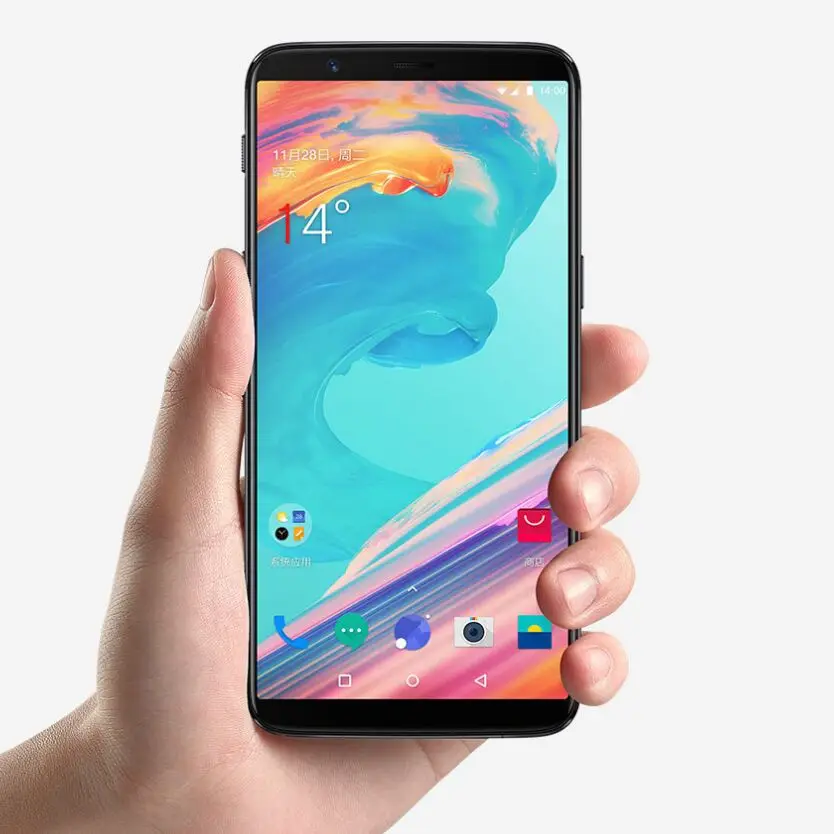 Просвет OnePlus 5 т 8 г 128 Snapdragon 835 Octa Core 6 01 &quot20.0MP 16.0MP отпечатков пальцев ID OxygenOS Android 7 1