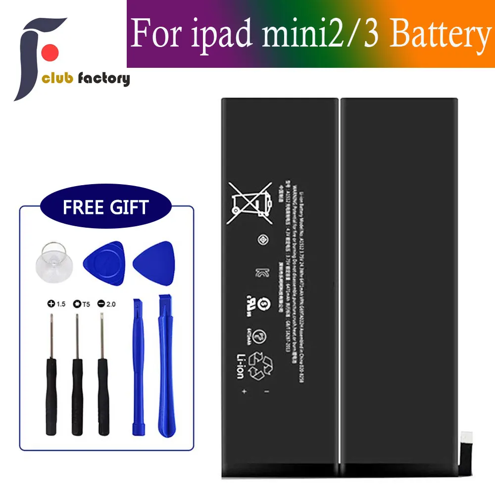 Заводская Клубная сменная батарея для iPad Mini 2/Mini 3 набор инструментов ремонта 0