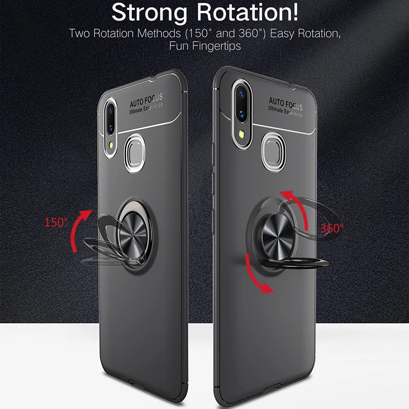 Toraise For Xiaomi mi max 3 Case Luxury Rotating Metal Ring Bracket Silicone Tpu for max3 Phone Cover capa |