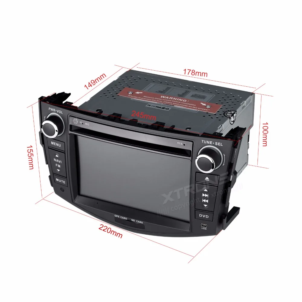 Автомагнитола XTRONS для Toyota стерео система под управлением Android с 7 &quotсенсорным HD