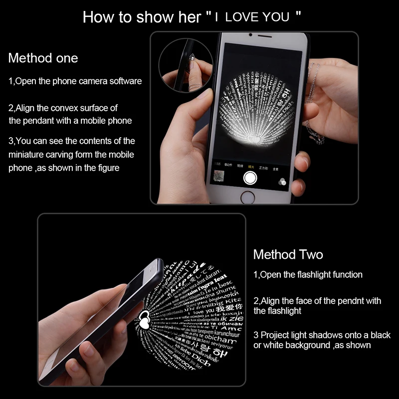 

Eudora Real 925 Sterling Silver 100 Language i love you Necklace Antlers Rose Gold Pendant Fashion Jewelry for Women Girls Gift