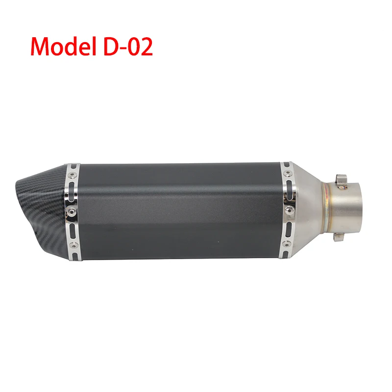 Model D-02 ZSDTRP универсальный мотоцикл грязи велосипед выхлопная труба модифицированный скутер akrapovic выхлопная муфта подходит для большинства мотоциклов ATV - Цвет: Model D-02