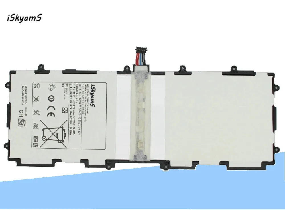 ISkyamS 5 шт. 7000 мА/ч SP3676B1A(1S2P) запасная батарея для Samsung Galaxy Tablet Tab 2 Note 10 1 P5100 P5110 P7500 P7510