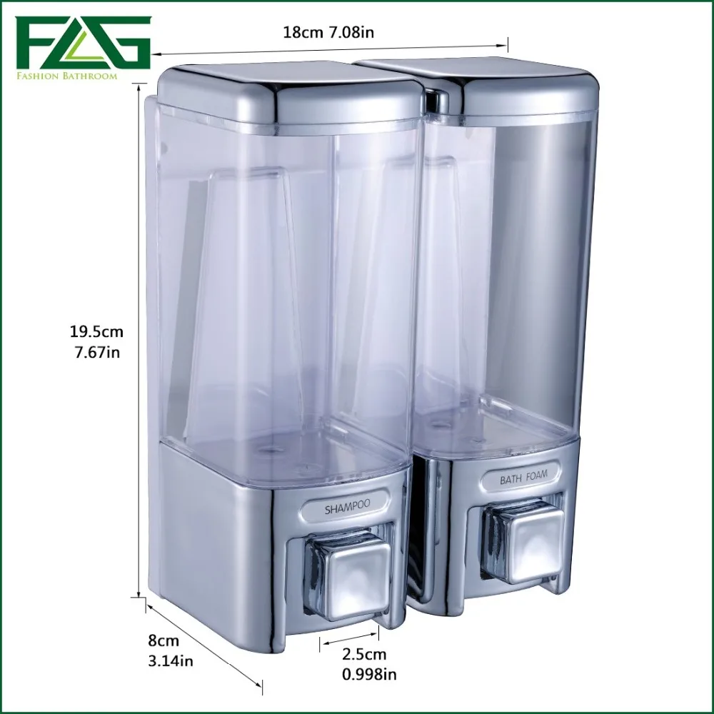 FLG 480*2 мл Европейский стиль двойной пластиковый дозатор жидкого мыла для