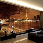Пользовательские 3D фото обои стены европейский город здания вечерний пейзаж Задний план диван Спальня обои для Гостиная