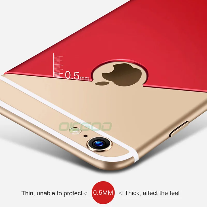 OICGOO Luxury Slim Full Protection Case For iphone 6 7 8 Plus X 10 Hard PC Phone Cover Cases 6s Shell | Мобильные телефоны и